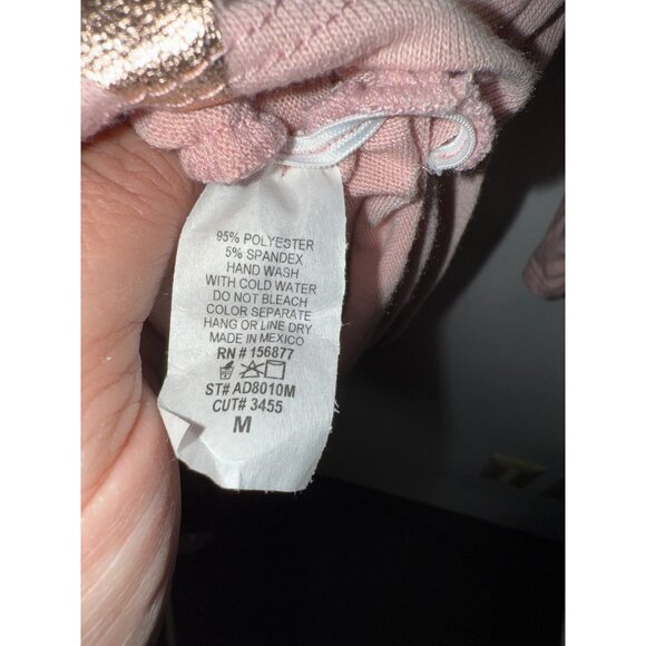 Maternity Star Print Hoodie Top Pink Metallic Accents Medium By Querenclo - Picture 7 of 8